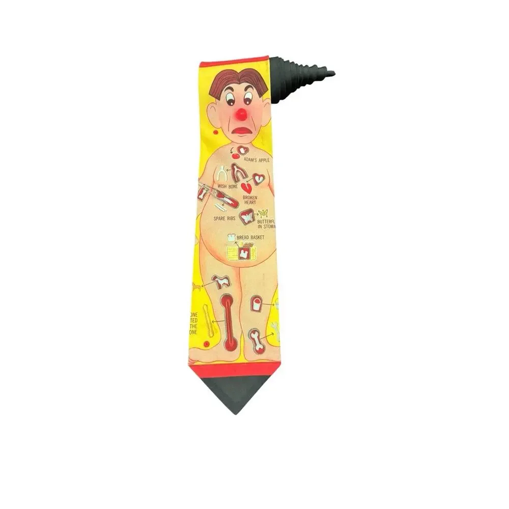 Ralph Marlin ‘OPERATION’ Board Game Men's Necktie 1996 HASBRO Vintage Polyester